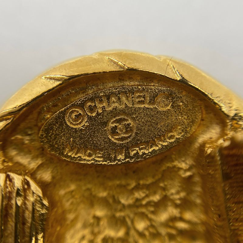 Chanel Coco Mark Round Earrings CC Earrings GP Gold Ladies