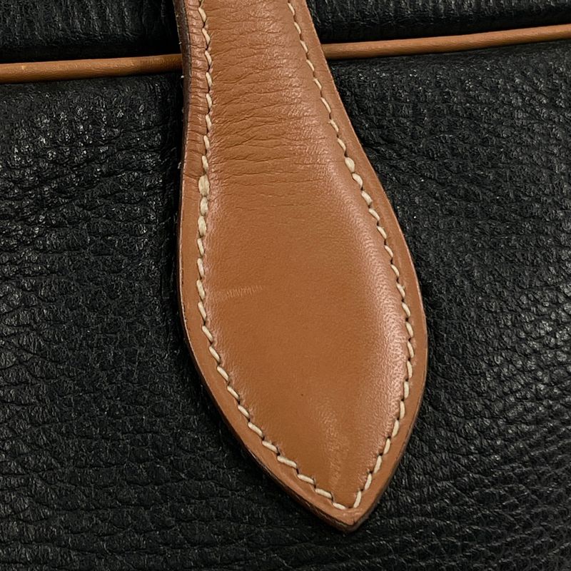 Hermes Victoria 50 Travel Handbag Boston Bag Ardenne Black 0O Women