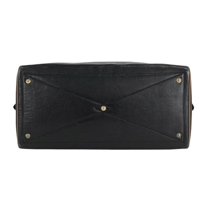 Hermes Victoria 50 Travel Handbag Boston Bag Ardenne Black 0O Women