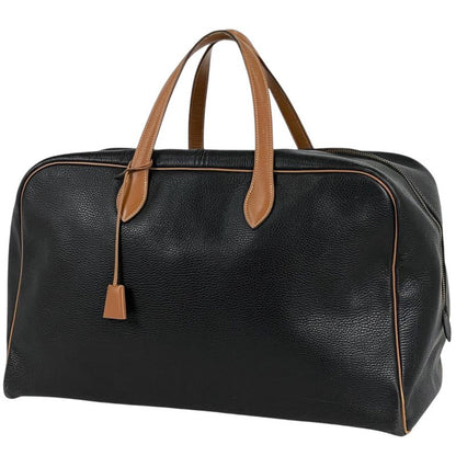 Hermes Victoria 50 Travel Handbag Boston Bag Ardenne Black 0O Women