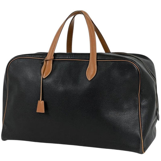 Hermes Victoria 50 Travel Handbag Boston Bag Ardenne Black 0O Women