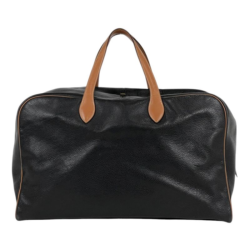 Hermes Victoria 50 Travel Handbag Boston Bag Ardenne Black 0O Women