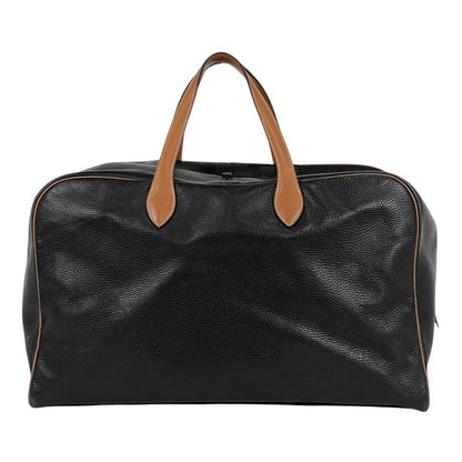 Hermes Victoria 50 Travel Handbag Boston Bag Ardenne Black 0O Women