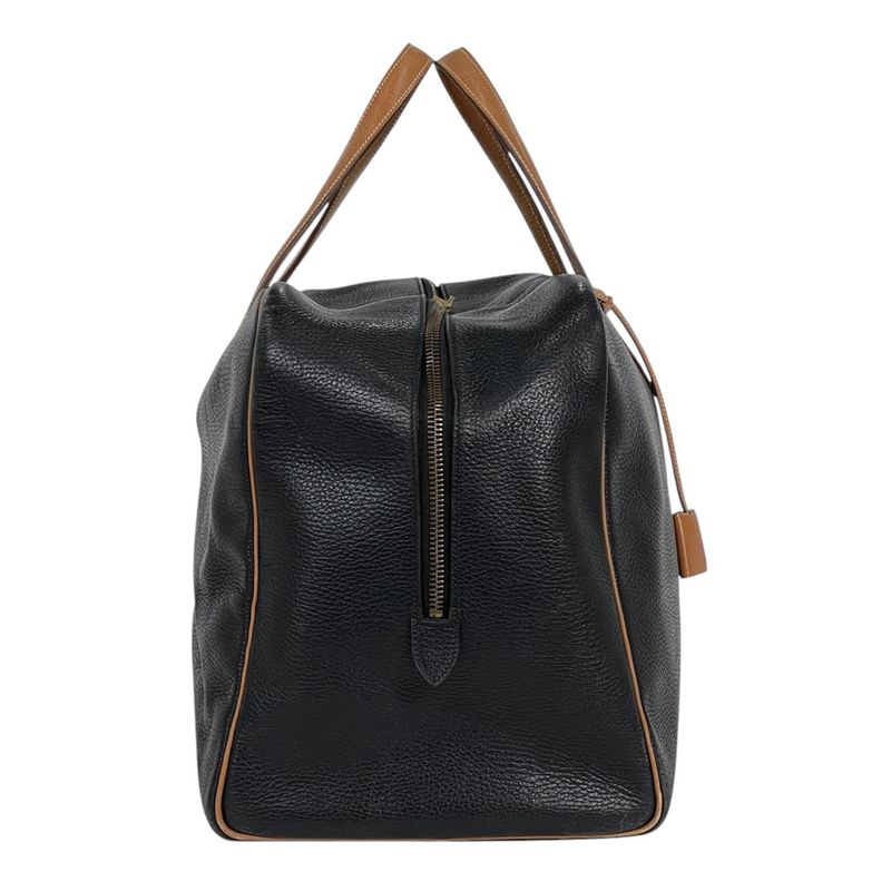 Hermes Victoria 50 Travel Handbag Boston Bag Ardenne Black 0O Women
