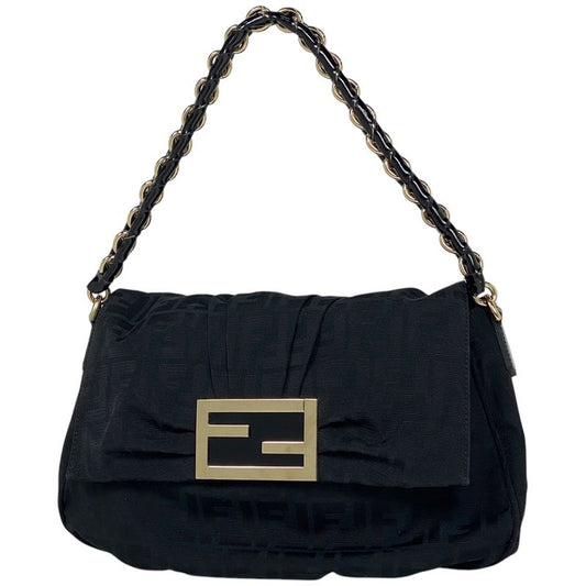 Fendi Zucca Pattern Chain Shoulder Bag Mia One Shoulder Bag Canvas 8br614 Women