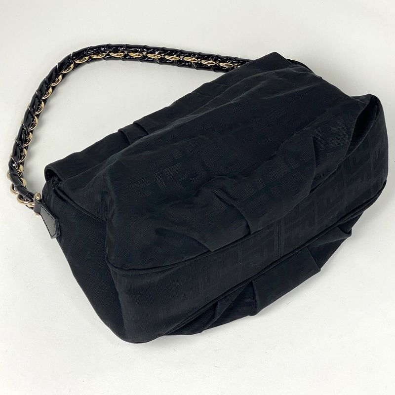 Fendi Zucca Pattern Chain Shoulder Bag Mia One Shoulder Bag Canvas 8br614 Women