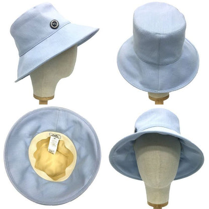 Hermes Hat Size 57 Chapeau Femme Gaelle Toile DE 231035n 6G57 Blue Size 57 New