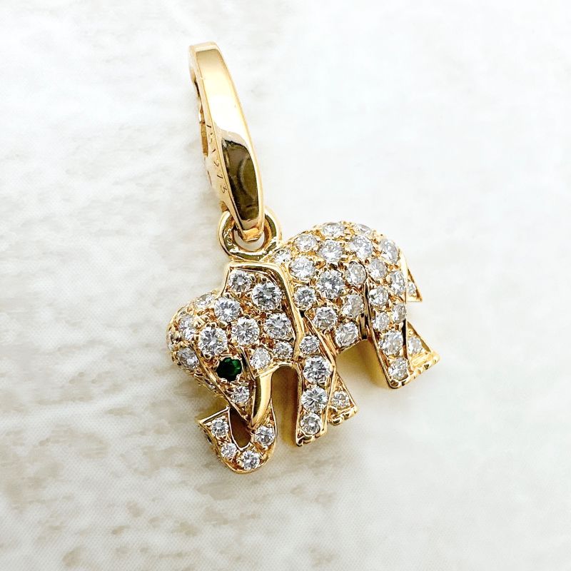 Cartier Candy Elephant Yellow Gold With Diamonds Pendant Head U