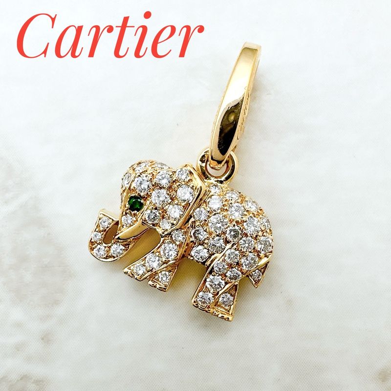 Cartier Candy Elephant Yellow Gold With Diamonds Pendant Head U
