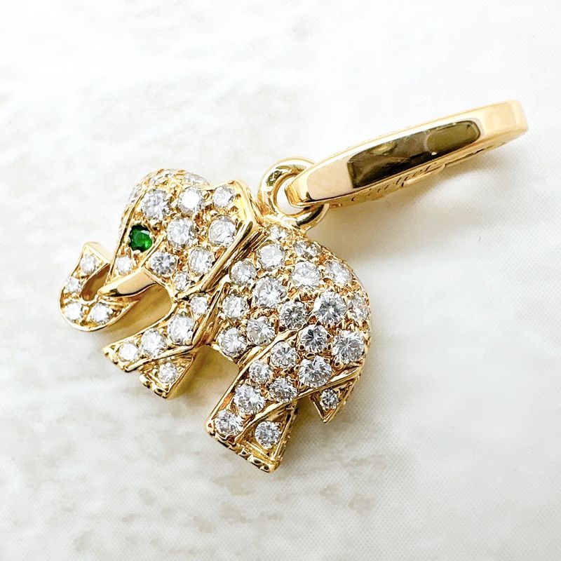 Cartier Candy Elephant Yellow Gold With Diamonds Pendant Head U