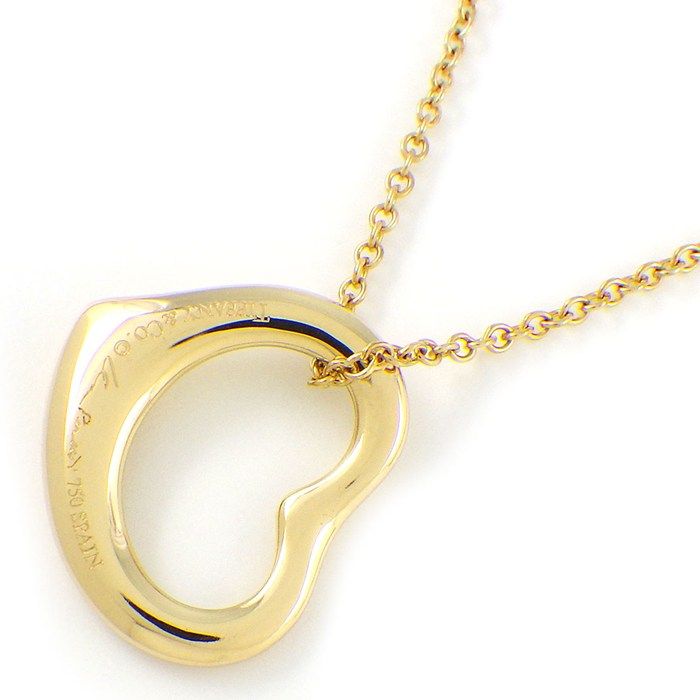 Tiffany & Co Tiffany & Co Necklace Open Heart 16.0mm (0.63in) Width Model 18K