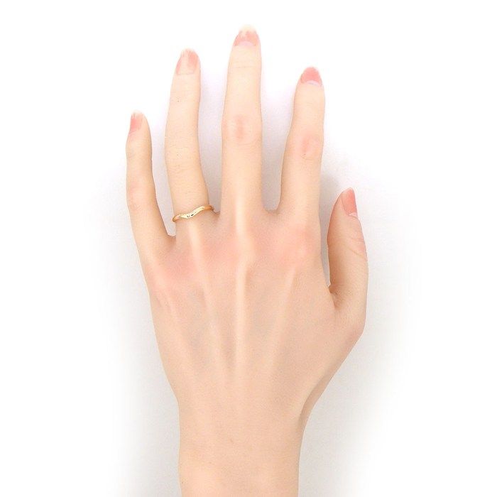 Tiffany & Co Tiffany & Co Ring Curved Band 60016783 1 Point Diamond 18K Pink