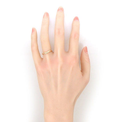 Tiffany & Co Tiffany & Co Ring Curved Band 60016783 1 Point Diamond 18K Pink