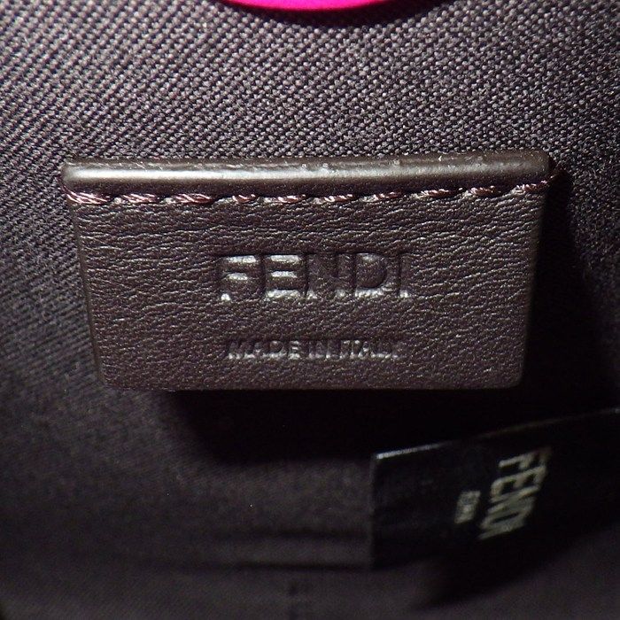 Fendi Shoulder Bag Graffi Phone Pouch 7as192 A5DY Pink Calf Leather Gold