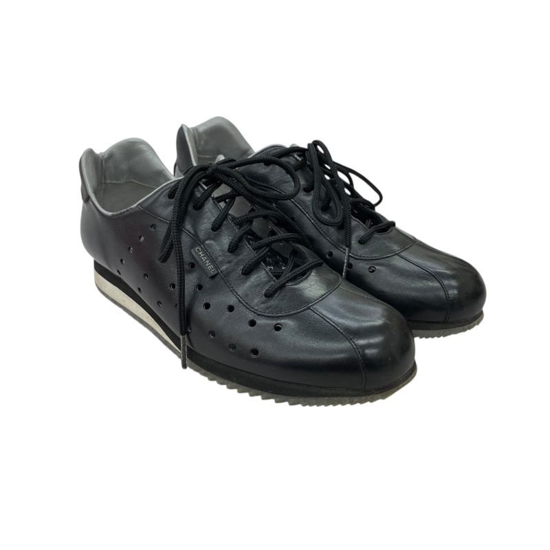 Em1182 Chanel Sport Line Sneakers Shoes 35 22cm (8.66in) Black