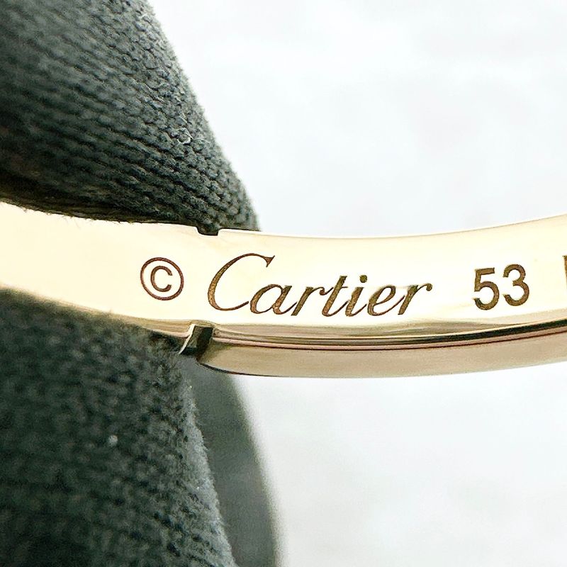 Cartier Maillon Panther Yellow Gold With Diamonds Ring 53 Size 13 Approx U