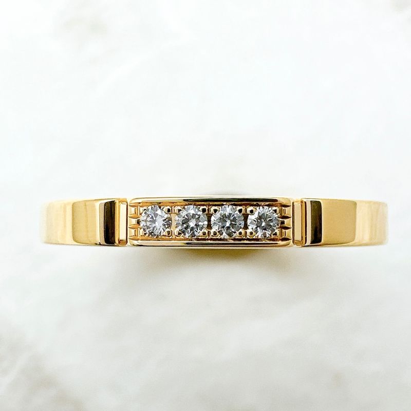 Cartier Maillon Panther Yellow Gold With Diamonds Ring 53 Size 13 Approx U