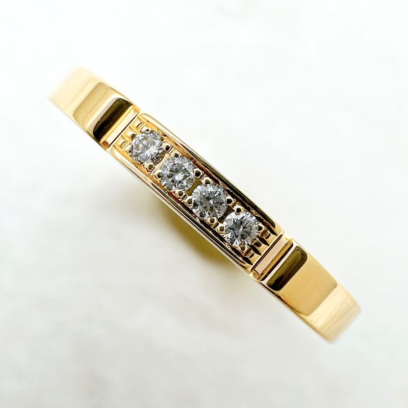Cartier Maillon Panther Yellow Gold With Diamonds Ring 53 Size 13 Approx U