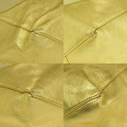 Celine Logo Horizontal Cabas Tote Bag Beige Gold Leather 36bs013