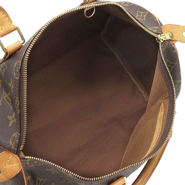 Louis Vuitton Handbag Speedy 35 Monogram Canvas Monogram Gold Hardware Brown