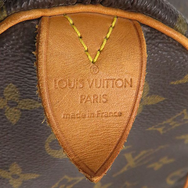Louis Vuitton Handbag Speedy 35 Monogram Canvas Monogram Gold Hardware Brown
