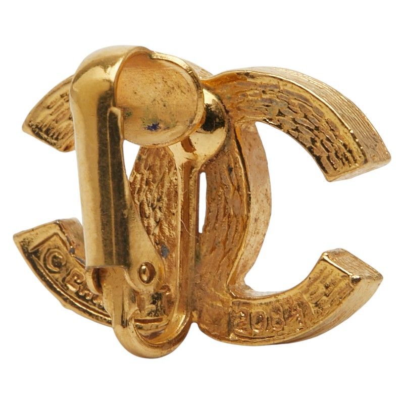 Chanel Coco Mark Gold Plated Rhinestone Ladies Chanel