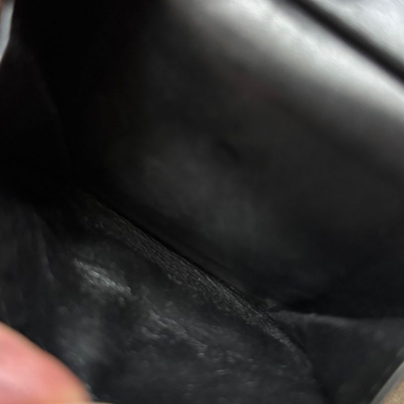 Bottega Veneta Intrecciato Bifold Wallet Calf Leather Pass Case Black Bifold