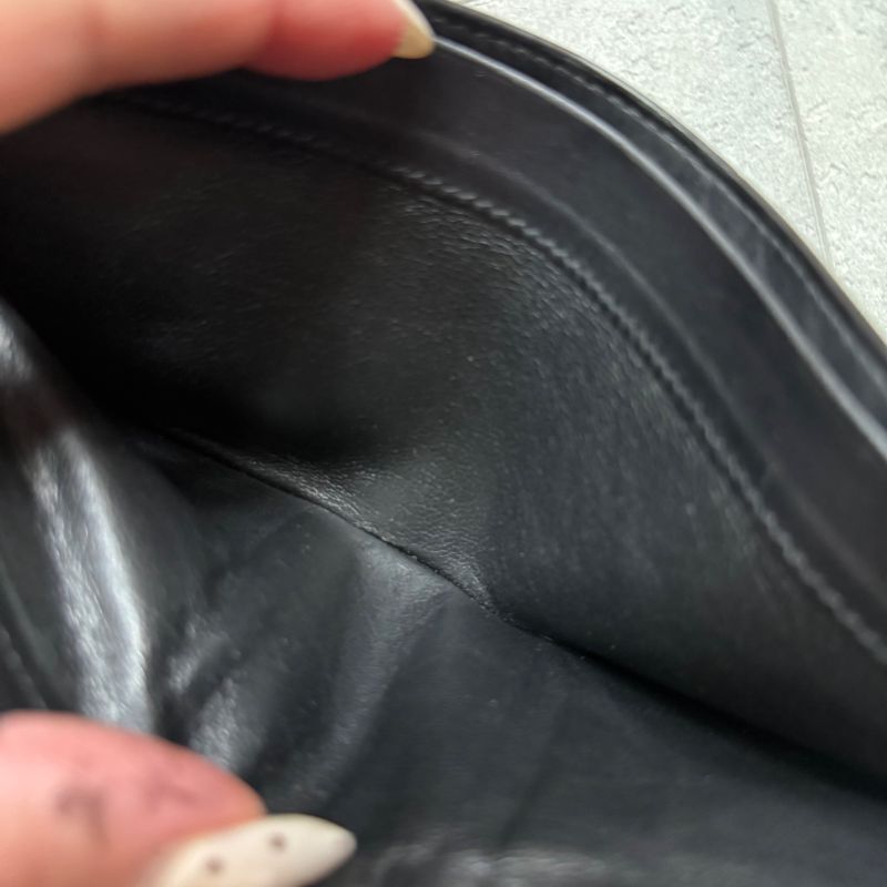 Bottega Veneta Intrecciato Bifold Wallet Calf Leather Pass Case Black Bifold