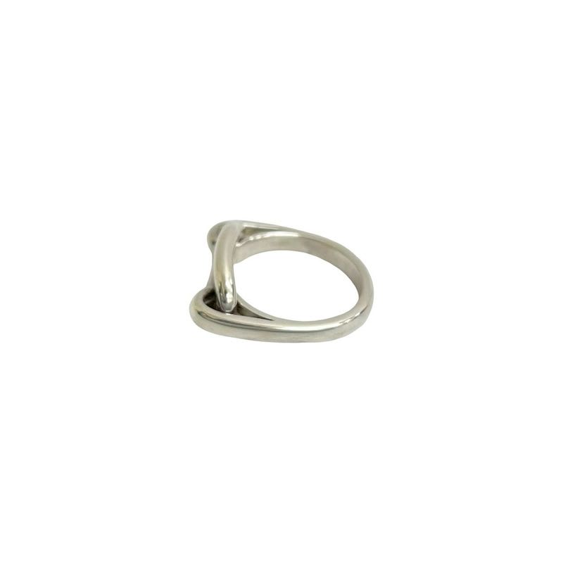 Hermes Chaine D'ancre Ring Silver 925 No 6 Accessories Small