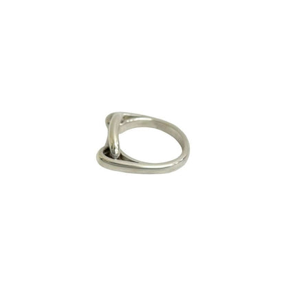 Hermes Chaine D'ancre Ring Silver 925 No 6 Accessories Small