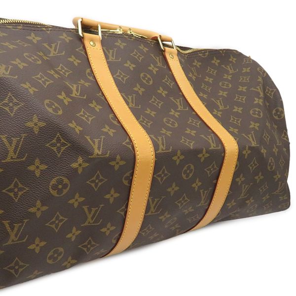 Louis Vuitton Boston Bag Keepall 50 Monogram Canvas Monogram Gold Hardware