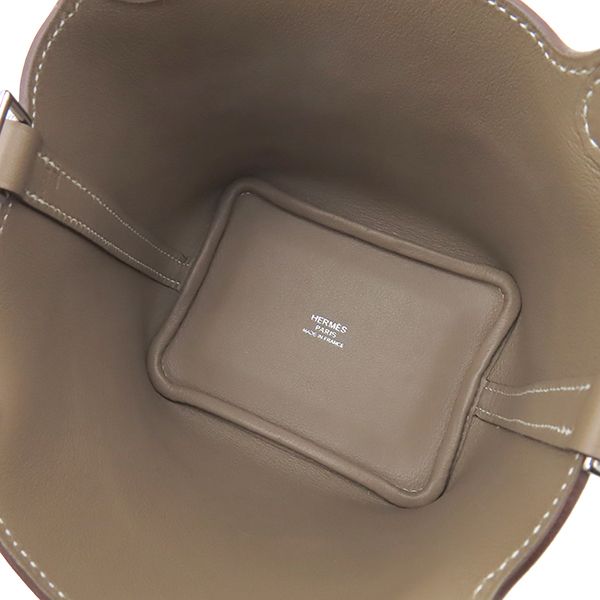 Hermes Handbag Picotin Lock Mikro Vorsluft Etoupe Silver Hardware Glazed N