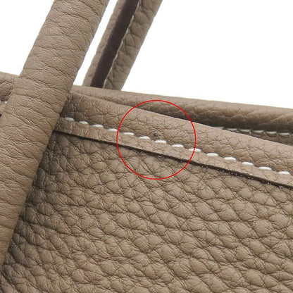 Hermes Tote Bag Garden Party PM Negonda Etoupe Silver Hardware Glaze Engraved C