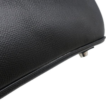 Hermes Handbag Birkin 25 Vaux Epson Black Silver Hardware Black I Engraved