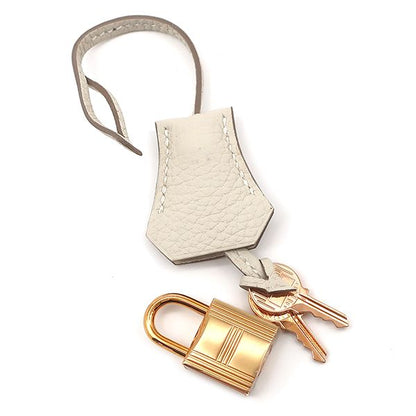 Hermes Handbag Birkin 25 Togo Cles Rose Gold Hardware Off White Rg Pg Z Engraved