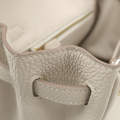 Hermes Handbag Birkin 25 Togo Cles Rose Gold Hardware Off White Rg Pg Z Engraved