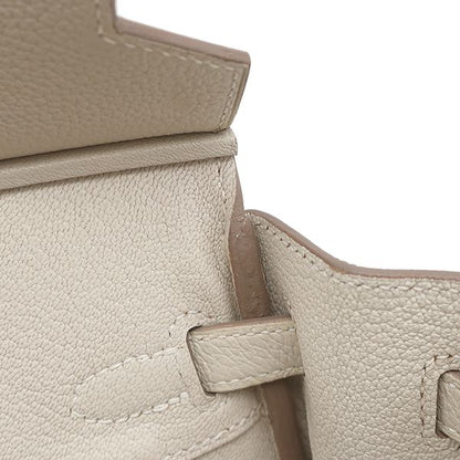 Hermes Handbag Birkin 25 Togo Cles Rose Gold Hardware Off White Rg Pg Z Engraved