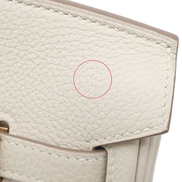 Hermes Handbag Birkin 25 Togo Cles Rose Gold Hardware Off White Rg Pg Z Engraved