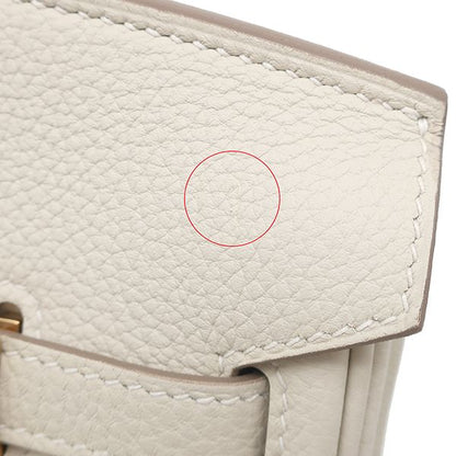 Hermes Handbag Birkin 25 Togo Cles Rose Gold Hardware Off White Rg Pg Z Engraved