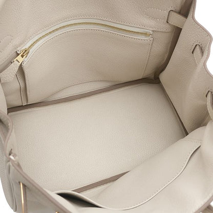 Hermes Handbag Birkin 25 Togo Cles Rose Gold Hardware Off White Rg Pg Z Engraved