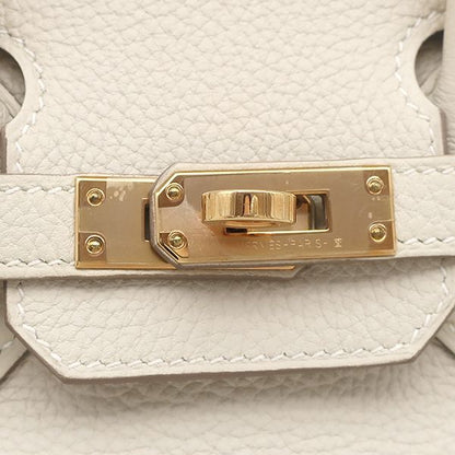 Hermes Handbag Birkin 25 Togo Cles Rose Gold Hardware Off White Rg Pg Z Engraved