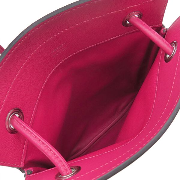 Hermes Shoulder Bag Sac Aline Mini Swift Rose Mexico Silver Hardware Engraved Z