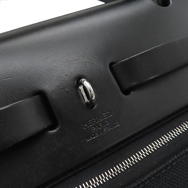 Hermes 2way Bag Herbag Her Bag Zip PM 31 le Tourne Canvas Leather Toile