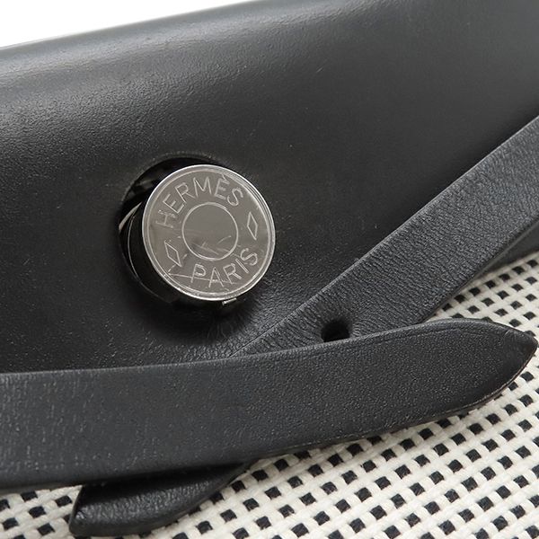 Hermes 2way Bag Herbag Her Bag Zip PM 31 le Tourne Canvas Leather Toile