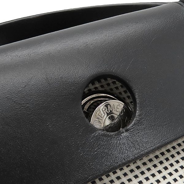 Hermes 2way Bag Herbag Her Bag Zip PM 31 le Tourne Canvas Leather Toile