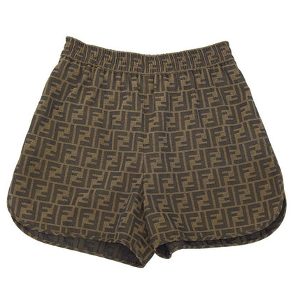 Fendi Beautiful Canvas Shorts Bottoms Women Brown 38 Fr6259 A5W3 36