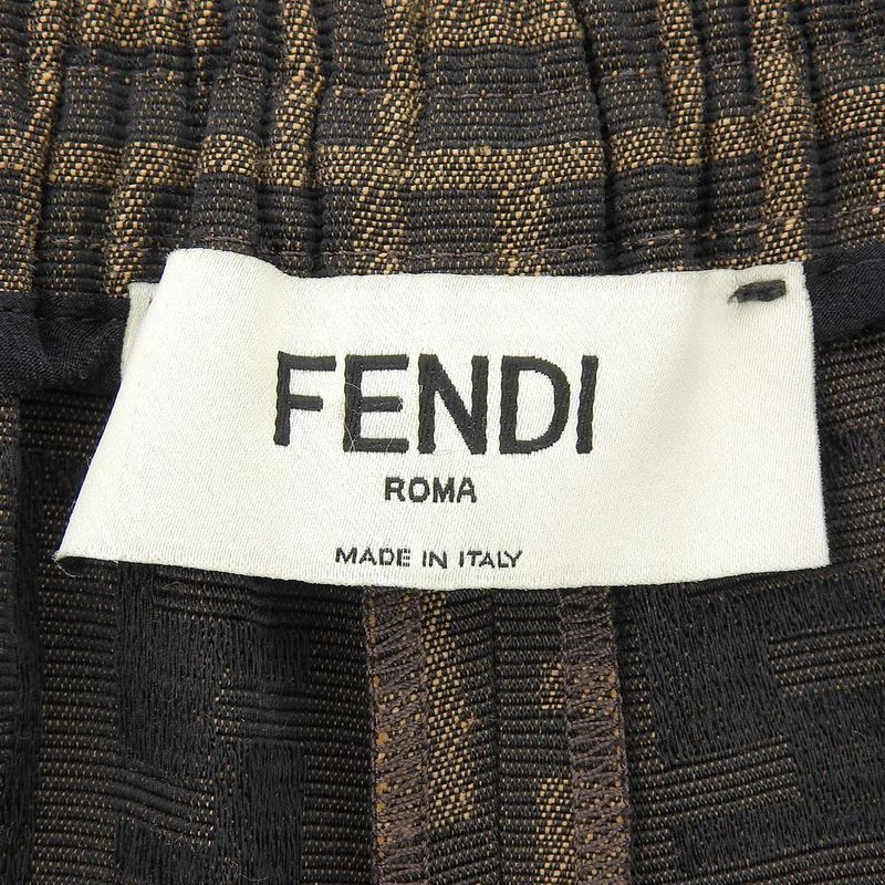 Fendi Beautiful Canvas Shorts Bottoms Women Brown 38 Fr6259 A5W3 36