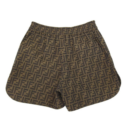 Fendi Beautiful Canvas Shorts Bottoms Women Brown 38 Fr6259 A5W3 36