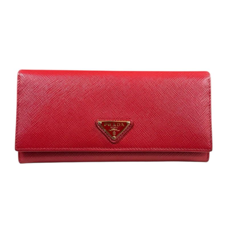 Prada Saffiano Long Wallet Leather 1mh132 Ladies Prada Preowned Prada
