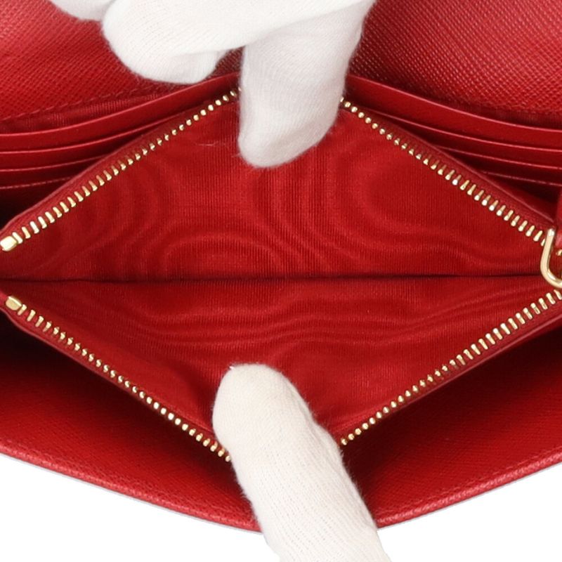 Prada Saffiano Long Wallet Leather 1mh132 Ladies Prada Preowned Prada